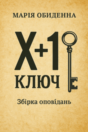Обкладинка Збірка оповідань “Х+1 ключ”. Марія Обиденна.
